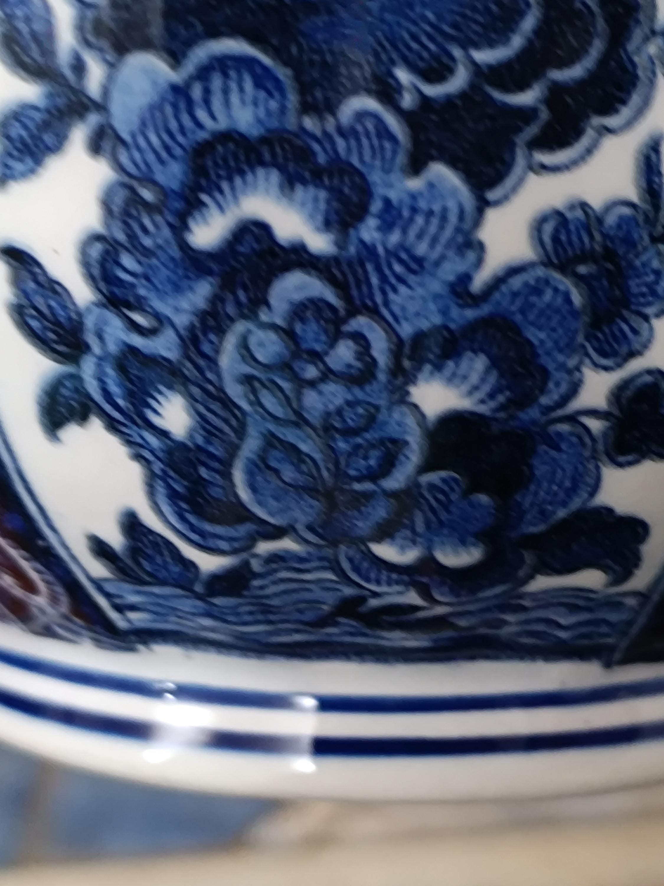 イタリア製の青と白の陶器の花瓶。FGの刻印あり。状態良好。 - Etsy 日本