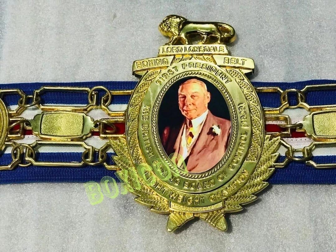 Lonsdale Boxing Belt English Title Challenge Replica Belt 1909-1929 Adult Size