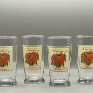 1950 Orange Juice Glass - Etsy