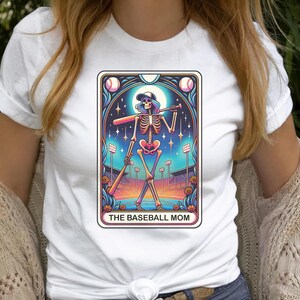 Baseball Mom Tarot Card Shirt, Skeleton Baseball Mom Tee, Baseball Mom Shirt, Mothers Day Gift, Baseball Mom Gift, Cute Mom Tee