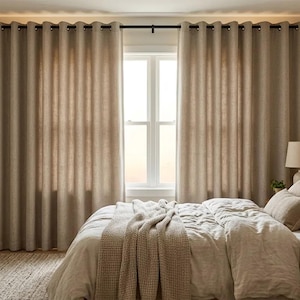 Granitmuster Faux Leinen Vorhang Panel, extra breit Wohnzimmer drapiert, 12 Farben. Bild 8