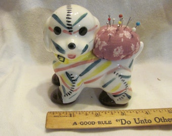 On sale.  Betson's Cute Little Dog Figurine Planter Pincushion