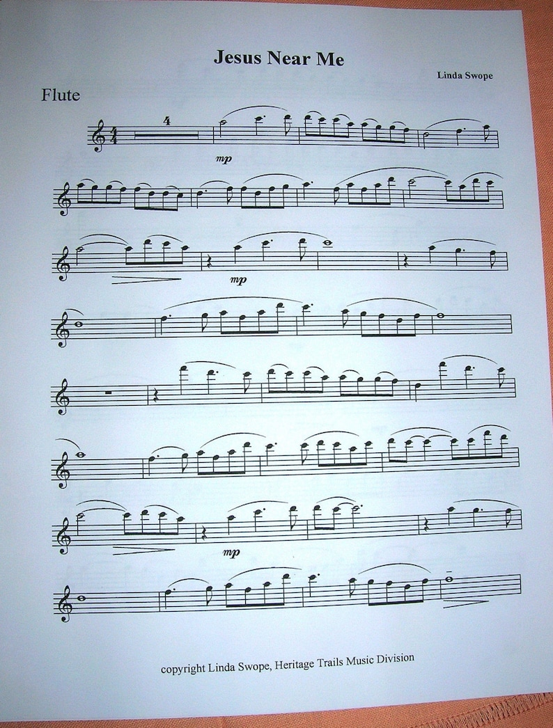 FLUTE SOLO Lovely Piece for Church or Recital by Linda Swope Etsy