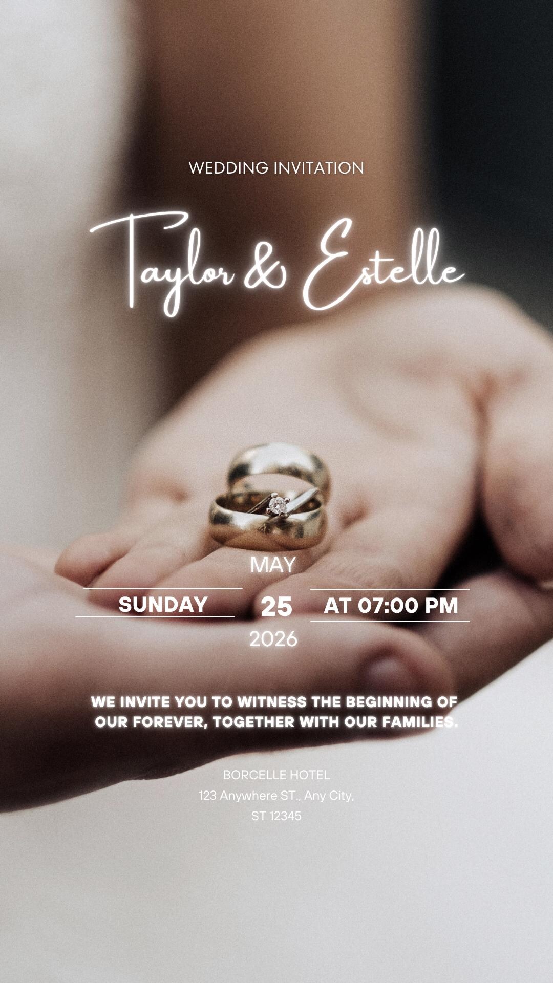 Wedding Invitations With Rings Wedding Invitation With These Rings - Etsy