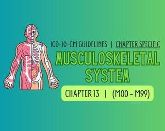 以下が含まれることがあります： ICD-10-CM ガイドライン、筋骨格系、第 13 章 (M00-M99).