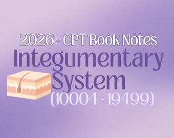 2026 CPT | INTEGUMENTÄRE System Buchnotizen (2026)