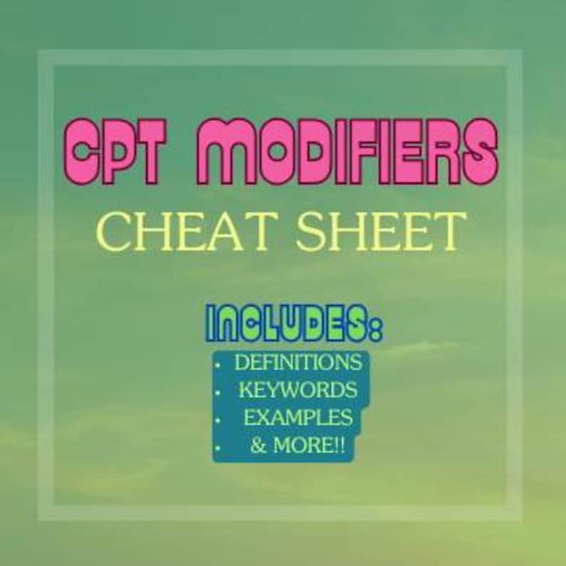 CPT MODIFIERS 
