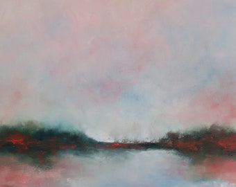 ESTUARY AT DOWN ref. 405, Amparo Lopez Paintings, Original Oil Painting,