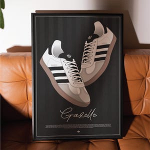 Impresión digital instantánea de varias zapatillas Adidas Gazelle, arte de pared imprimible y decoración, póster de Adidas Originals