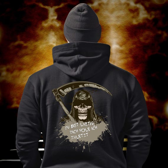 Herren Sweatshirt Pullover Mit Totenkopf Motiv Neverless