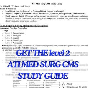 The ultimate ATI MED surg ,Master Med-Surg Excellence: Ati Med-Surg & CMS Study Guide Bundle , Ati Medical Surgical study for proctored exam