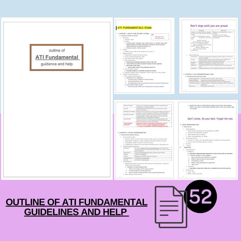 Get Level 2 or More ATI Fundamental Study Guide Comprehensive Nursing ...