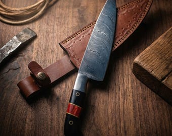 Premier Tapered Damascus Sculpture | Crimson-Core 2026 Signature Executive Gallery Art