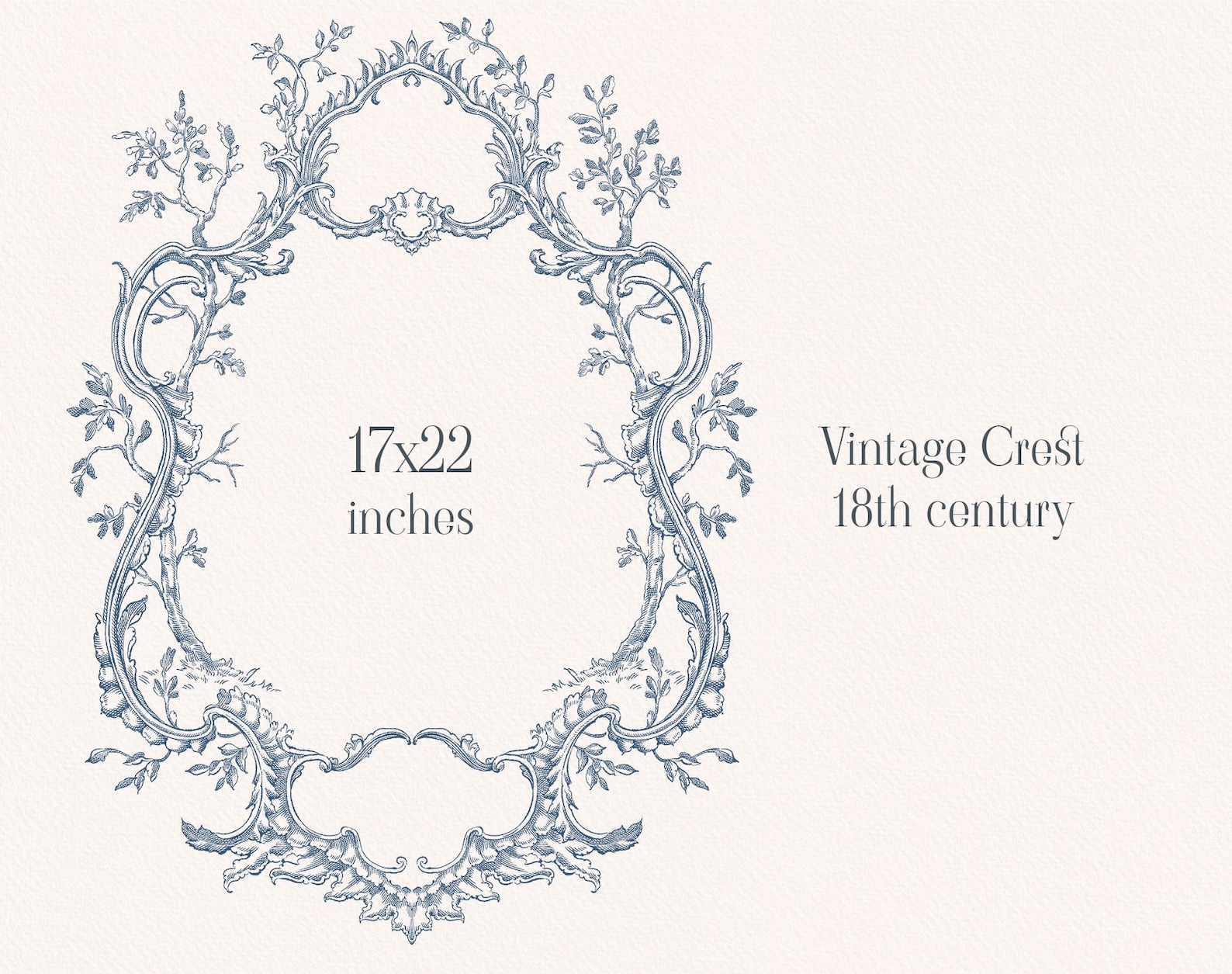 Rococo Affair PNG EPS SVG Vintage Clipart, Floral Borders, Victorian ...