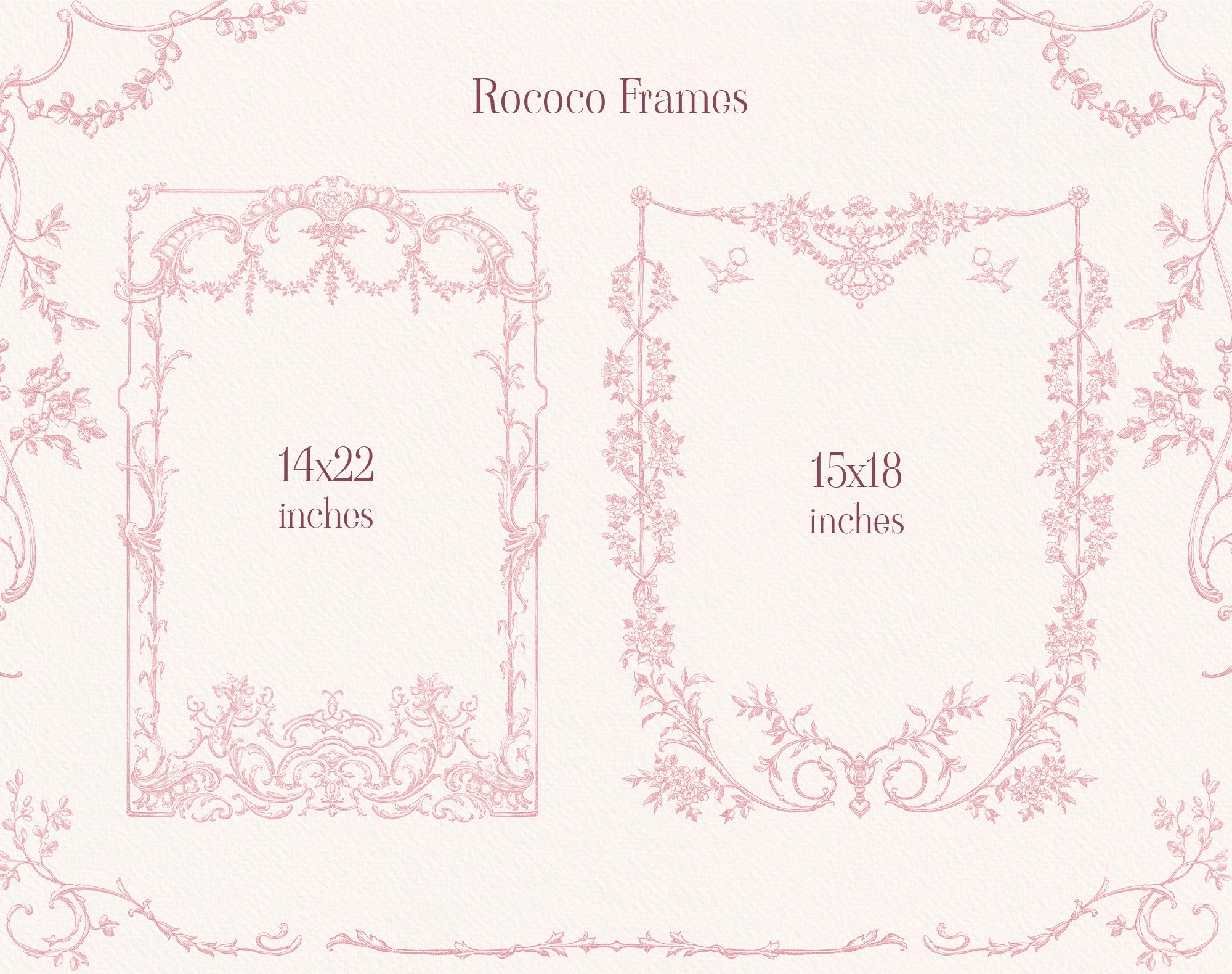 Svg Rococco Rococo Affair PNG SVG Pink Vintage Clipart, Floral Borders, Victorian ...