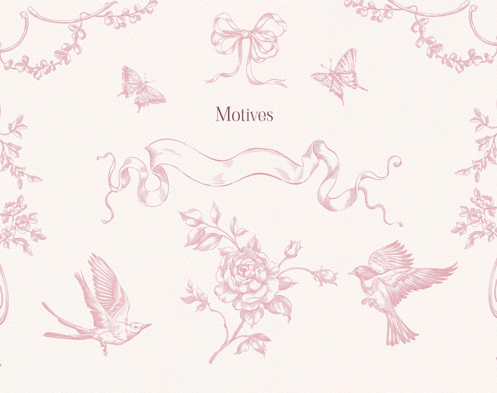 Svg Rococco Rococo Affair PNG SVG Pink Vintage Clipart, Floral Borders, Victorian ...