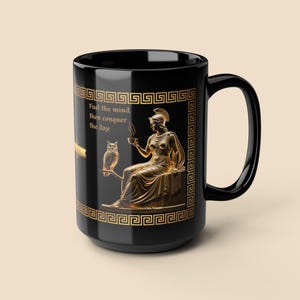 Custom Athena Mug Goddess Coffee Mug Greek Mythology Gift Warrior Feminist Cup Classical Art for Strong Women and History Lovers