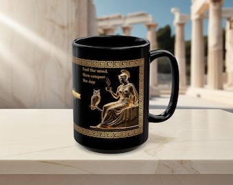 Gepersonaliseerde Athena-mok – koffiekop Griekse godin, mythologiecadeau voor haar, mok oud-Griekenland, godin van de wijsheid cadeau voor geschiedenisleraar