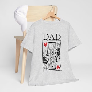 Camiseta Rei de Copas, camiseta engraçada para casais, nome personalizado, presente de Dia dos Namorados para marido, namorado, aniversário, roupa para ele e para ela