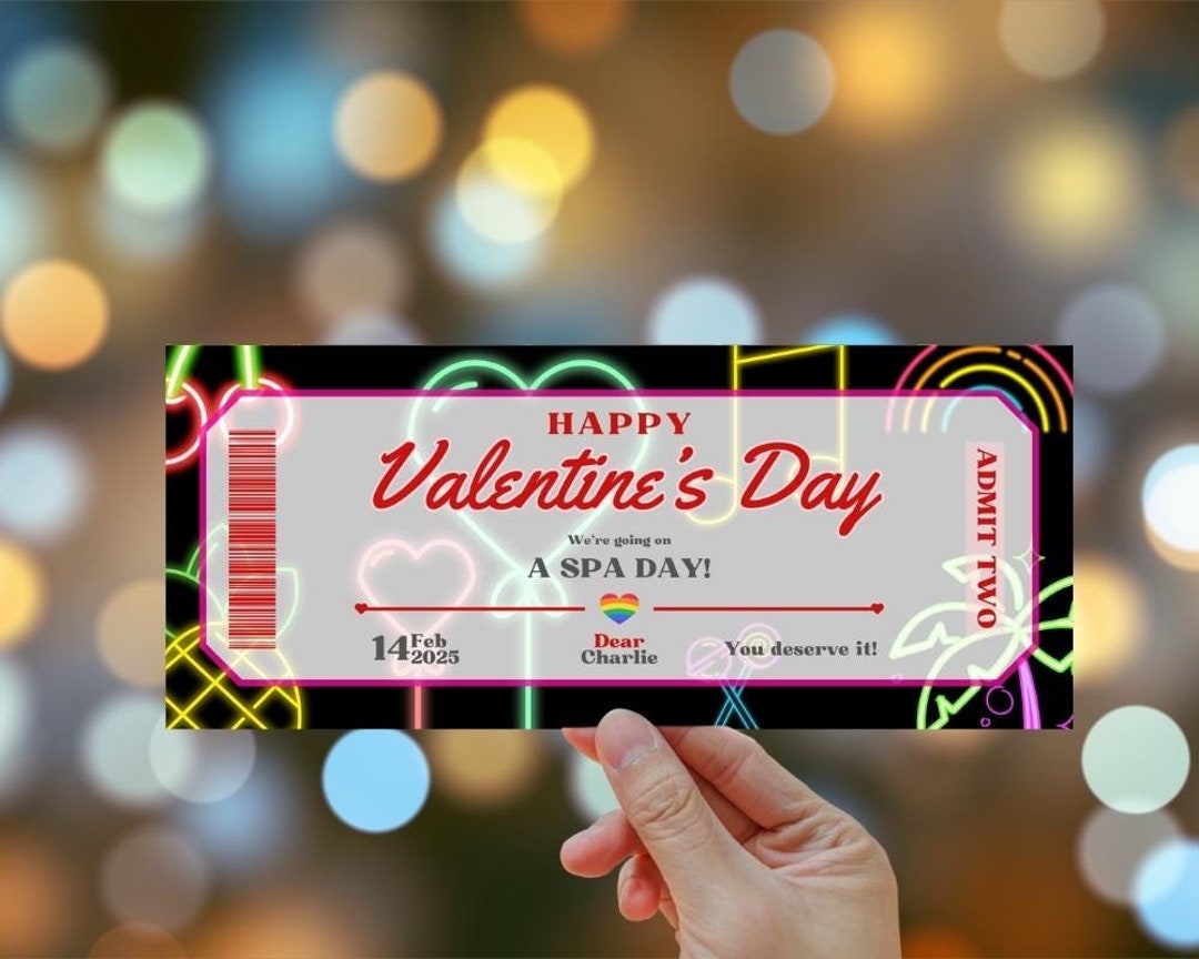 Pride Raffle Tickets Customisable LGBTQ Valentine's Day Gift Voucher Ticket, Editable ...