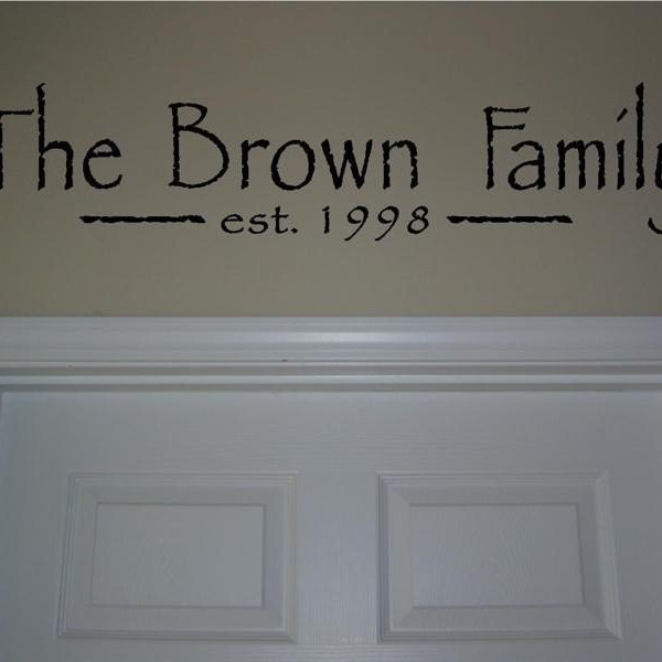 Last name with year established...vinyl lettering... buy 2 get 1 FREE