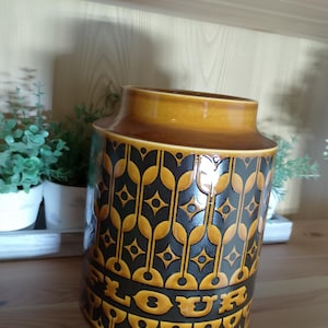 Hornsea Vintage &#39;Heirloom&#39; Flour Pottery Canister c1970s