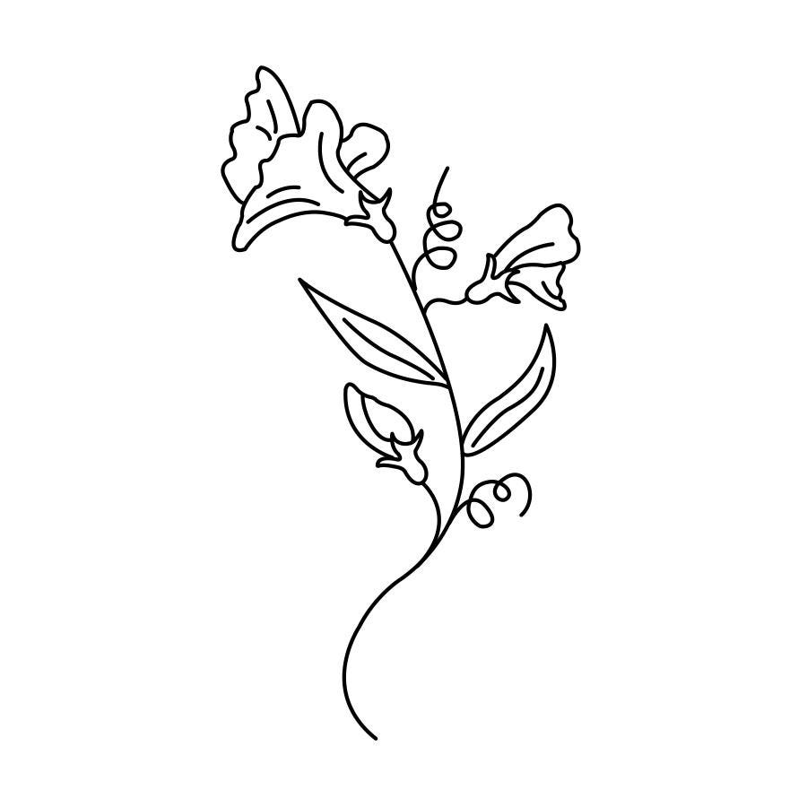 April Tattoo Ideas Inspired by Sweet Peas