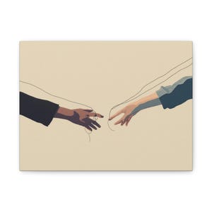 Emotional Connection Canvas Art, Wall Decor, Friendship Gift, Relationship Art, Home Gallery, Inspirational Wall Art, Art for Her