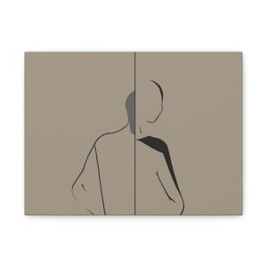 Minimalist Stretched Canvas Art, Modern Home Decor, Abstract Wall Art, Chic Artwork, Contemporary Interior Design