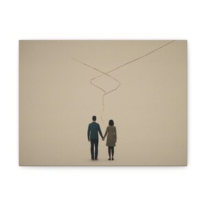 Romantic Wall Art Canvas Print, Couple Holding Hands Decor, Modern Love Art, Home Decoration, Wedding Gift, Couple Gift