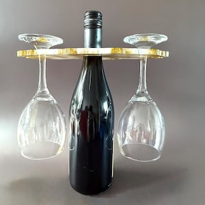 Wine Butler and Glass Holder, Personalised Gifts for Anniversaries, Birthdays, Graduation, Weddings, Engagement and Christmas