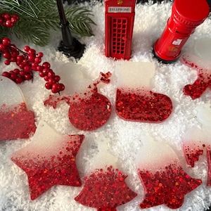 Handmade Resin Christmas Tree Decorations | 9 different shapes |