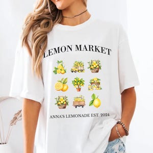 Lemon Market Shirt Vintage Lemonade Stand Comfort Colors Tee Cottagecore Summer Fruit Graphic Farmhouse Aesthetic Fresh Garden Gift Idea