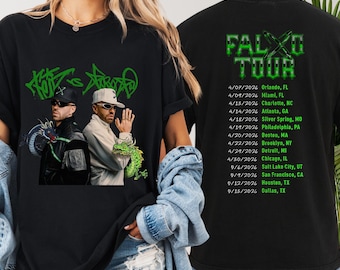 Ferxxo Falxo Tour Shirt Reggaeton Concert Tee Urban Latin Streetwear Green Print Concert Outfit T-Shirt, Merch For Feid Fans