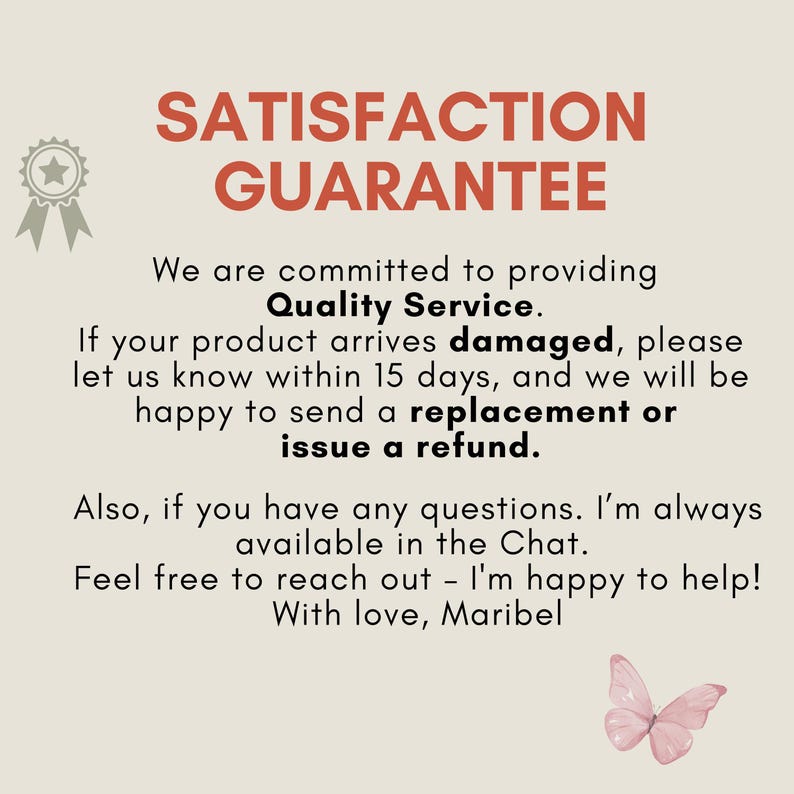 Satisfaction guarantee badge – we ensure your personalized Gigi shirt arrives in perfect condition or we replace it.