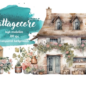 Watercolor Cottagecore - Rustic Digital Download for Scrapbooking, Invitations, and More! Commercial Use