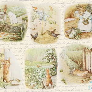 Vintage Clipart Beatrix Potter Peter Rabbit high resolution Digital Clip Art Set: Commercial and Personal Use. image 2