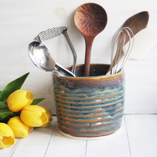 Pottery Utensil Crock Etsy