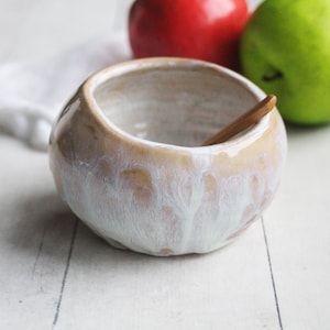 Signice Ceramic Salt and Pepper Bowls Salt Cellar with Bamboo Lid