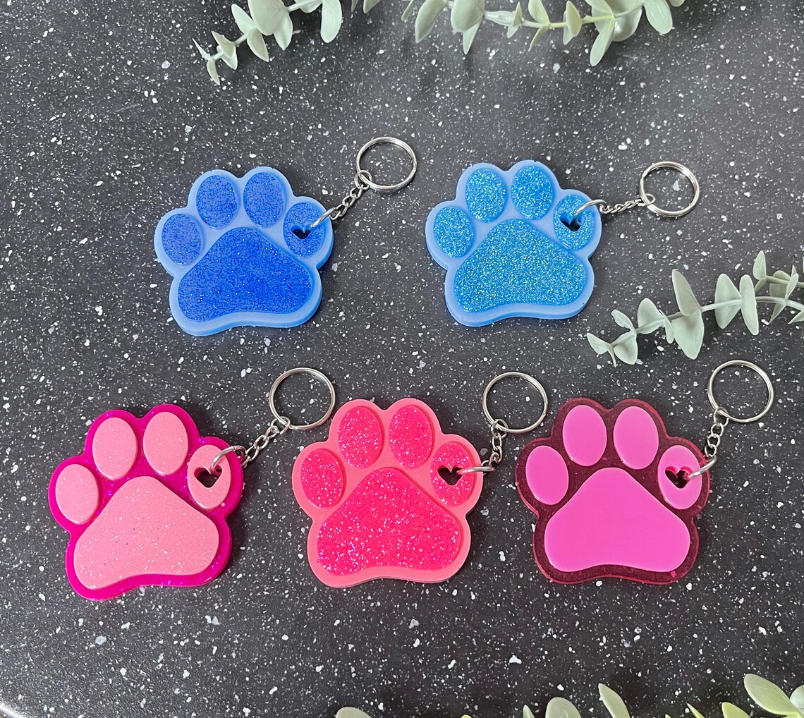 Blues Clues Paw Print Keychain or Magenta Etsy Ireland