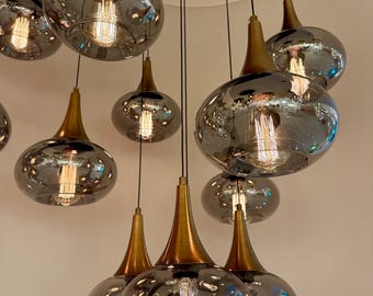 Handmade Blown Glass Balloon Pendant Light Chandelier