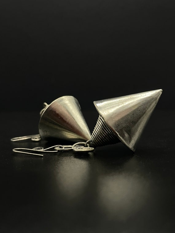 SOLD| Earrings: Medium Hmong Silver