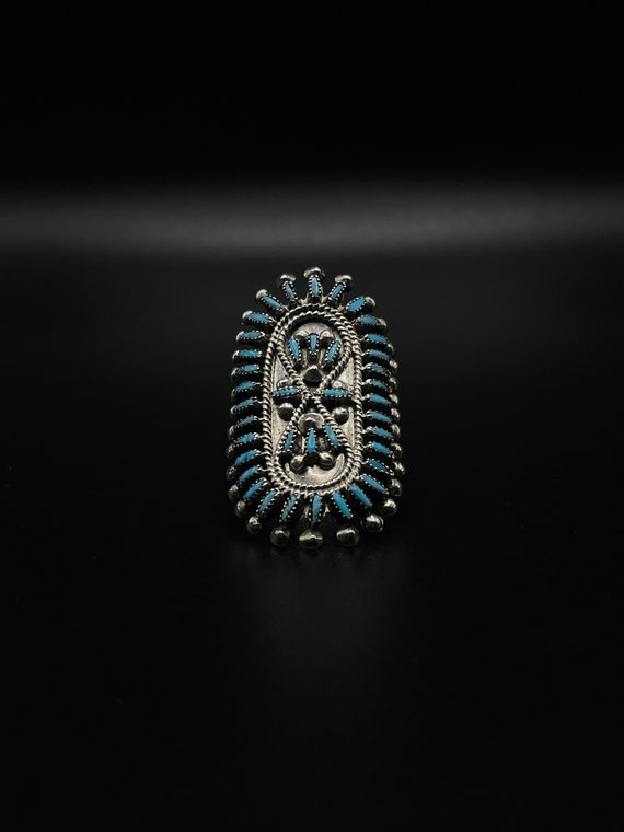Ring: Vincent Johnson Needlepoint Turquoise