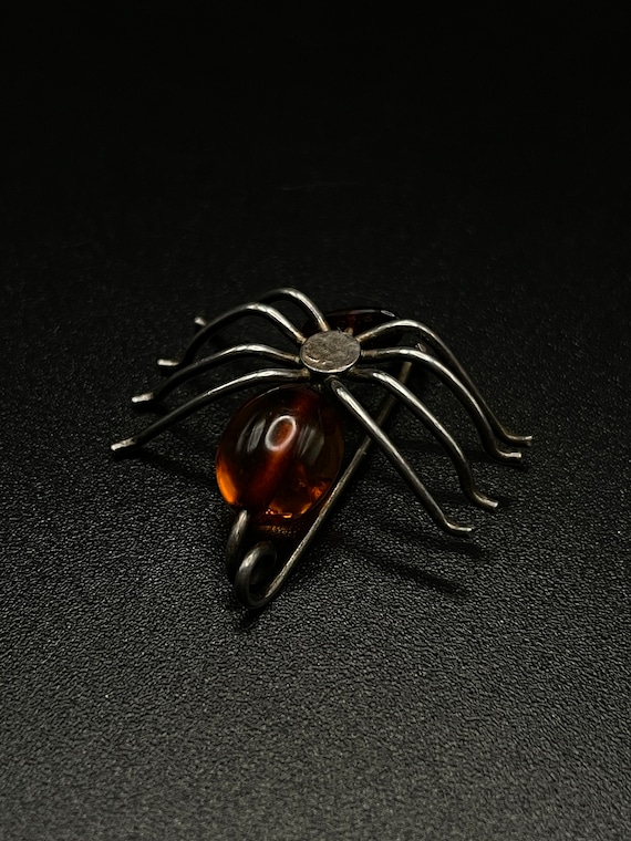 SOLD | Brooch:  Vintage Baltic Amber Insect