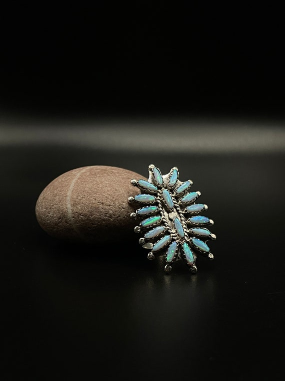 SOLD | Ring: N & R Nez Needlepoint Opal