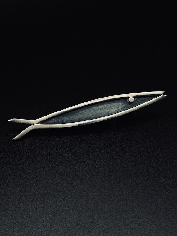 Brooch: Mid-Century Taxco Delfino Fish