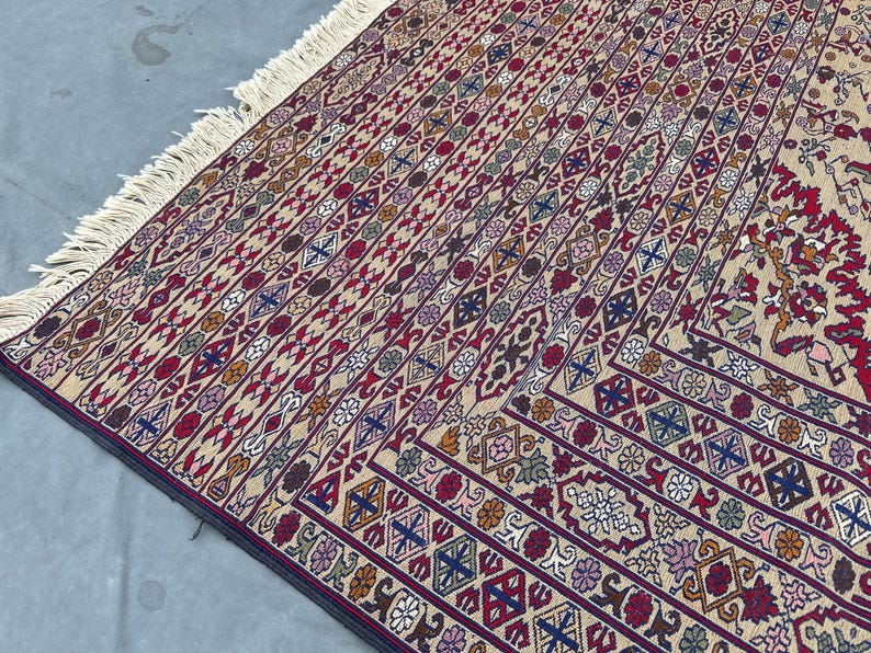Flachgewebe Teppich Kunstvoll Textur: 2,5x2,5m Handgeknüpfter Bester Teppich des afghanischen Landteppichs Bild 11