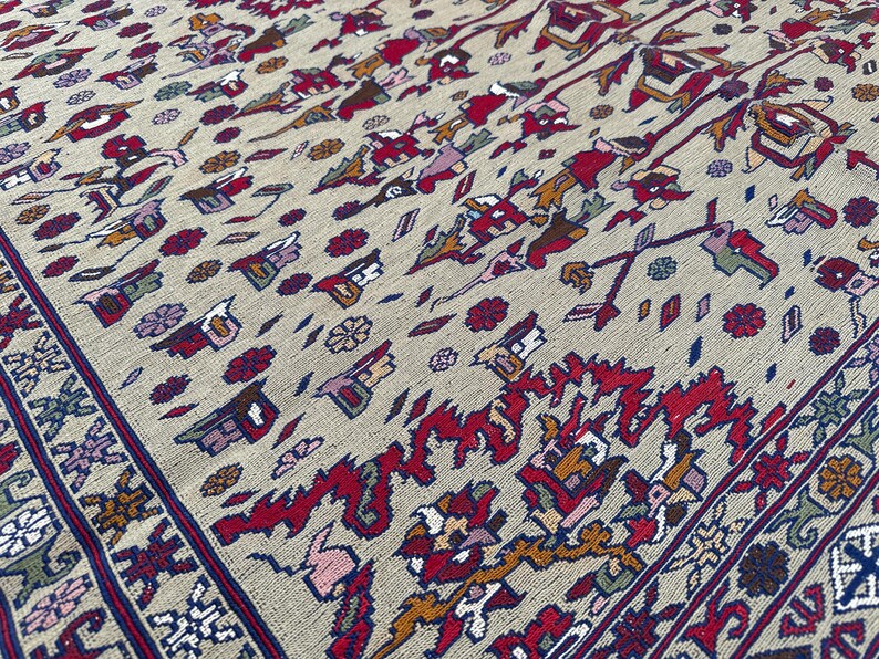Flachgewebe Teppich Kunstvoll Textur: 2,5x2,5m Handgeknüpfter Bester Teppich des afghanischen Landteppichs Bild 16