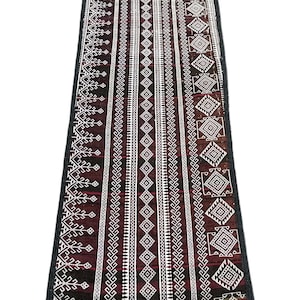 1.11x14.2 Langer Flachgewebe-Kelim, 100% Wolle Handgeknüpfter horizontaler Läufer, Kunstvoll gemacht, Elevate Ihres Hausganges, der Treppe, des Flurs