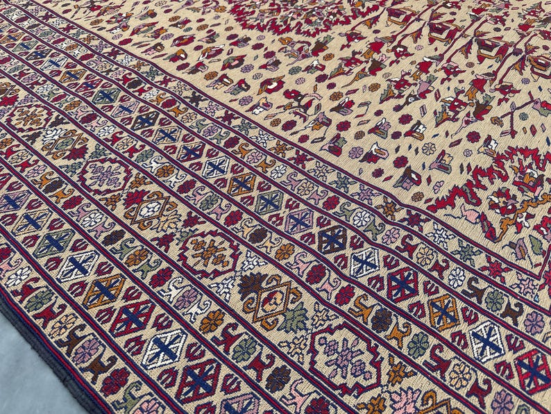Flachgewebe Teppich Kunstvoll Textur: 2,5x2,5m Handgeknüpfter Bester Teppich des afghanischen Landteppichs Bild 8